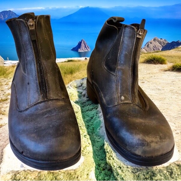 Dansko Portugal Black Paddock Ankle Boots Womens 40 9.5 * flaw broken zipper - Picture 1 of 14